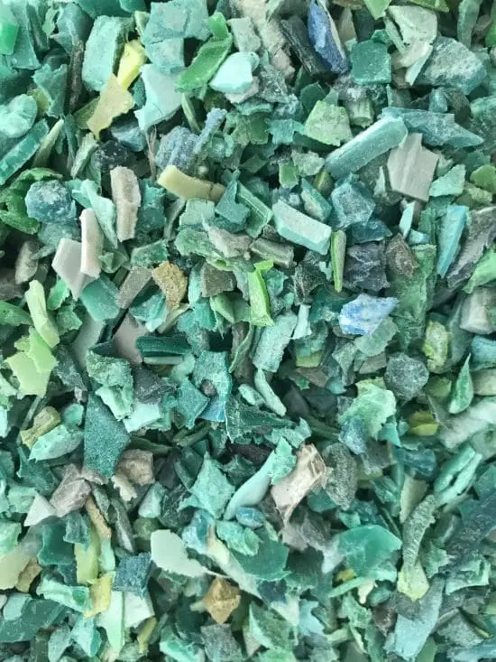 Plastic Marine Debris Shred in Green